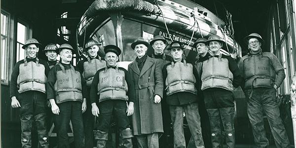 Margate crew wearing Brodie helmets during WW2