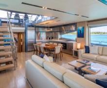 28m Sports Catamaran Lower Saloon